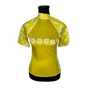 Planet Blue NWT Yellow Hibiscus Rash Guard - Women’s XS